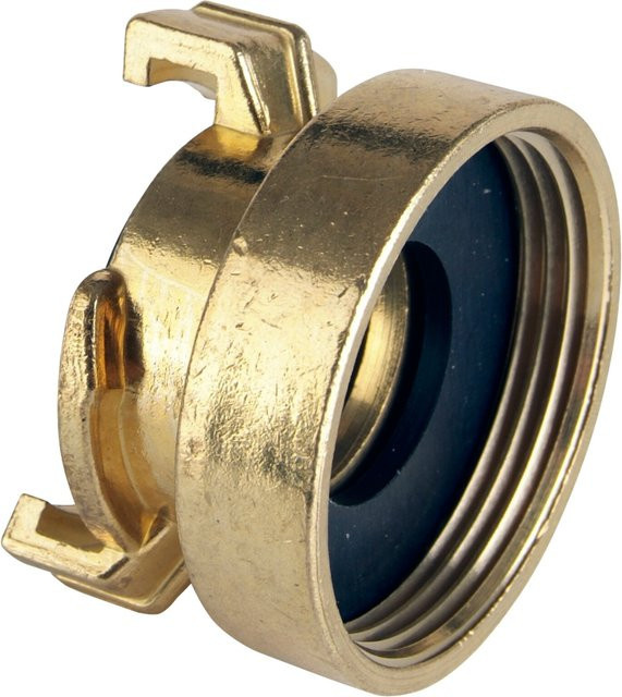 T.I.P. GK-Anschlussstück aus Messing in Gold, 1 1/2" IG - Bild 1