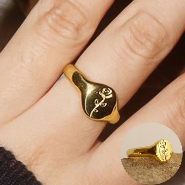 Huitan Ringe Vintage, Gold, Damen - Bild 1