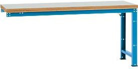 Manuflex Anbauwerkbank Profi Standard in Blau und Grau mit Kunststofftischplatte, B/T: 200 x 70 cm - Bild 1