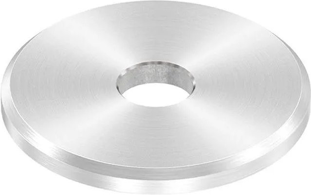 FeNau Ausgleichsstück aus Edelstahl in Silber mit Bohrung, Durchmesser: 35 mm, B/T/H: 180 x 140 x 35 mm - Bild 1