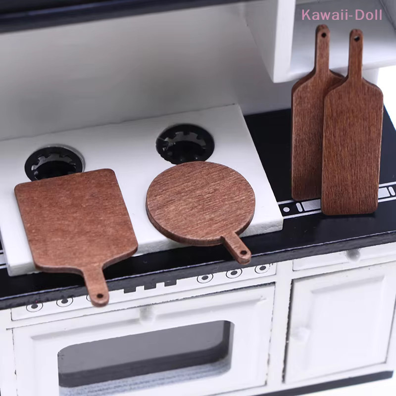DIAPER&CORED Miniatur Brot Dessert Bord Modell, 5-teiliges Set, Holz, Bunt / Mehrfarbig - Bild 2