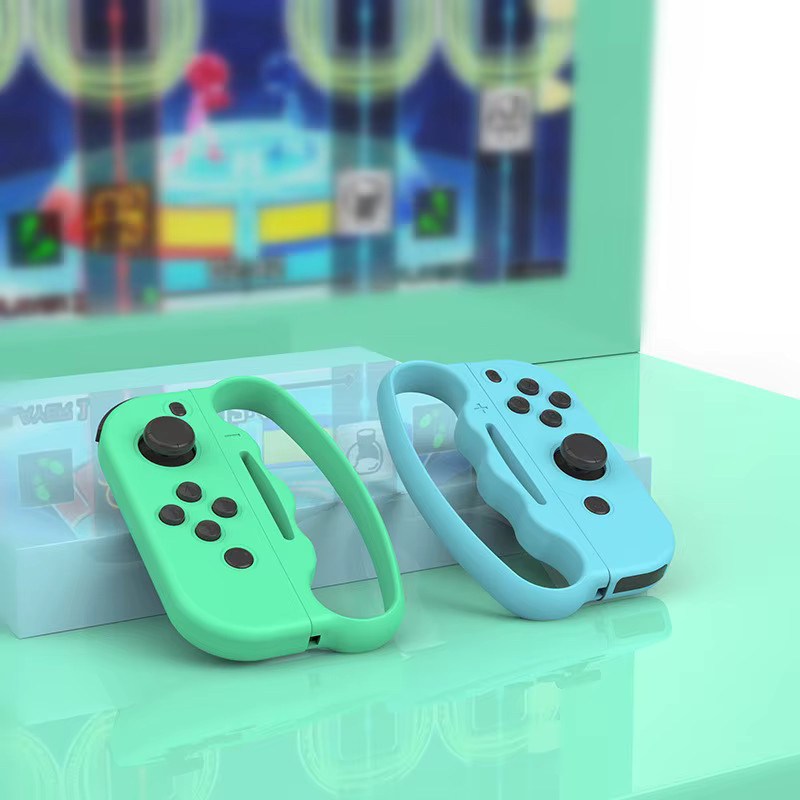 KOMIER Fitness-Box Sportzubehör für Nintendo Switch Joy Con mit Handgelenk-Armbändern in Rot, Blau und Multicolour - Bild 3