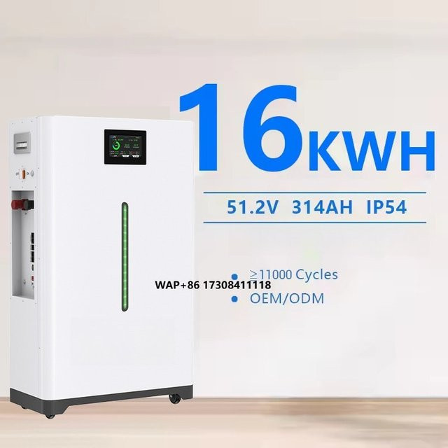 16 kWh LiFePO4 Lithium-Ionen-Solarbatterie 51,2 V 314 Ah für die Heimspeicherung in Weiß - Bild 1