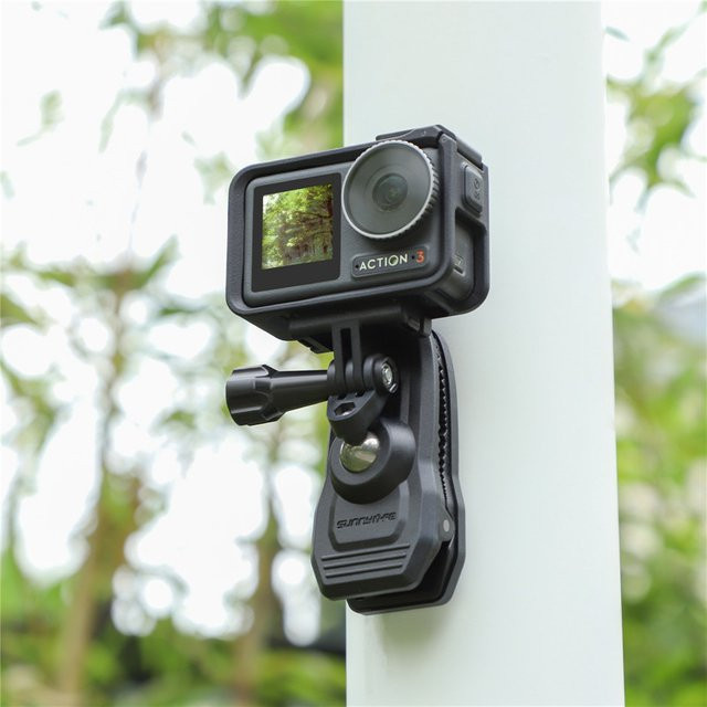 SZKOSTON Magnetische Action-Kamera Halterung mit 360-Grad-Drehfunktion für Hut und Rucksack, Schwarz - Bild 1