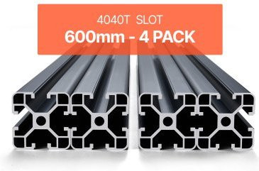VEVOR 4er Set Aluminium-Strangpressprofil 4040 T-Nut, Schwarz, Länge: 60 cm - Bild 1