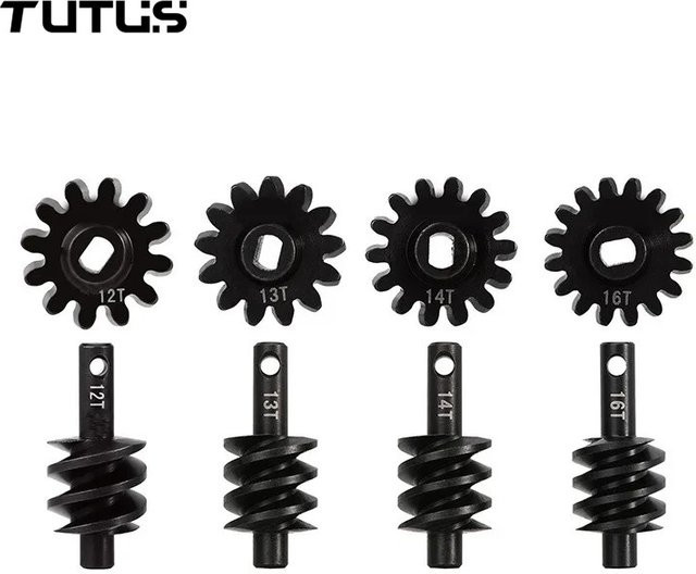 Axial Stahl-Overdrive-Differentialgetriebe, spiralförmige Diff-Zahnradsätze, 1:24, Metall, Schwarz - Bild 1