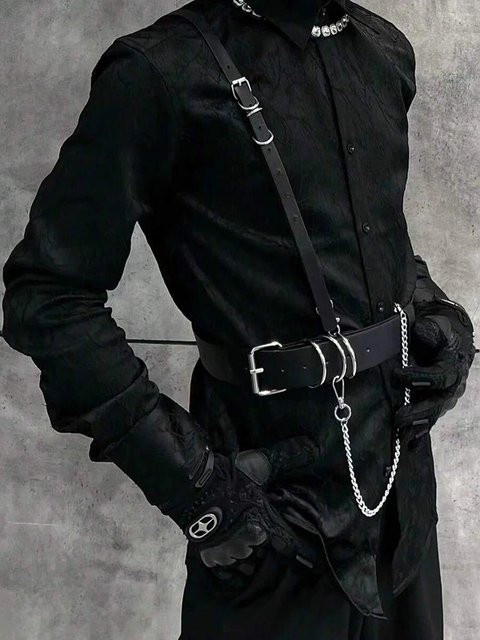 YIRAN Gürtel mit Kette, Damen, black - Bild 1