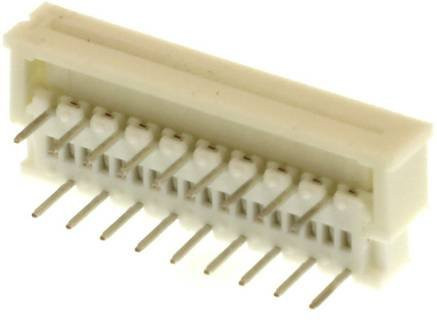 Molex FFC/FPC-Anschluss mit 18 Polen und 1,25 mm Rastermaß in Weiß - Bild 1