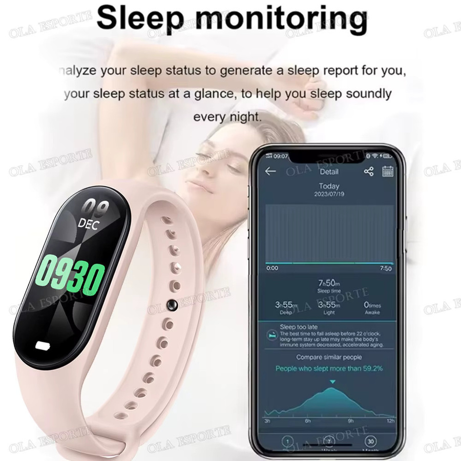 Ola Esporte Smart Watch Fitness Armband in Schwarz mit Bluetooth, Wasserdichtigkeit und Gesundheitsmonitor - Bild 2