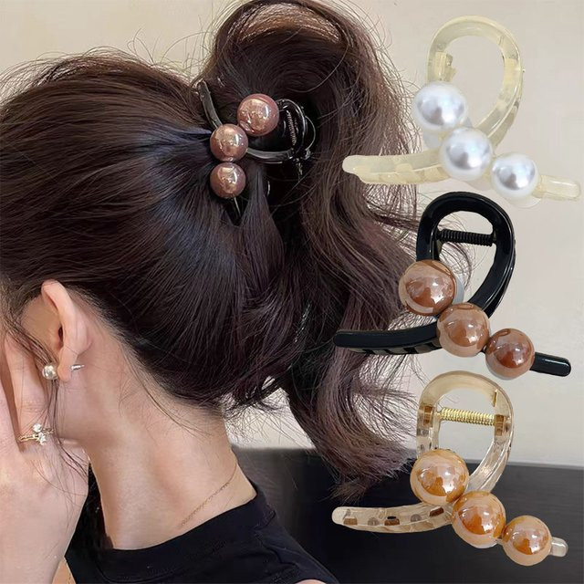 Haarclip Perlen Kreuz, Damen - Bild 1