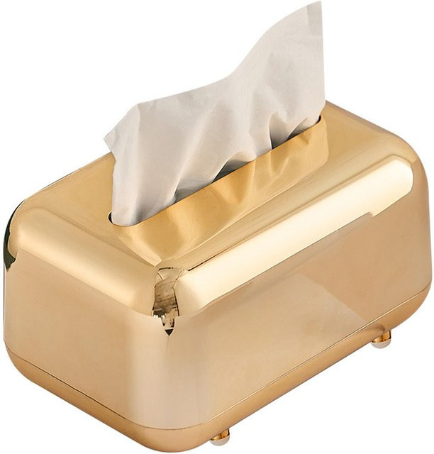 CosyHome Taschentuchbox in Beige mit Retro-Design aus Metall und Kunststoff, rechteckig - Bild 1