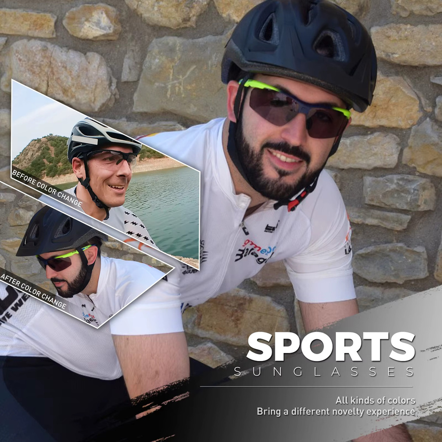SCVCN Sportsonnenbrille, Männer, Photochrome, Kunststoff - Bild 2