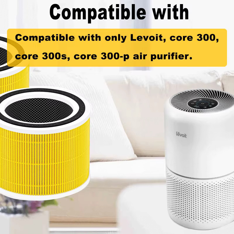 Ersatzfilter für Levoit Core 300, Core 300s und Core 300-P Luftreiniger in Gelb - Bild 2
