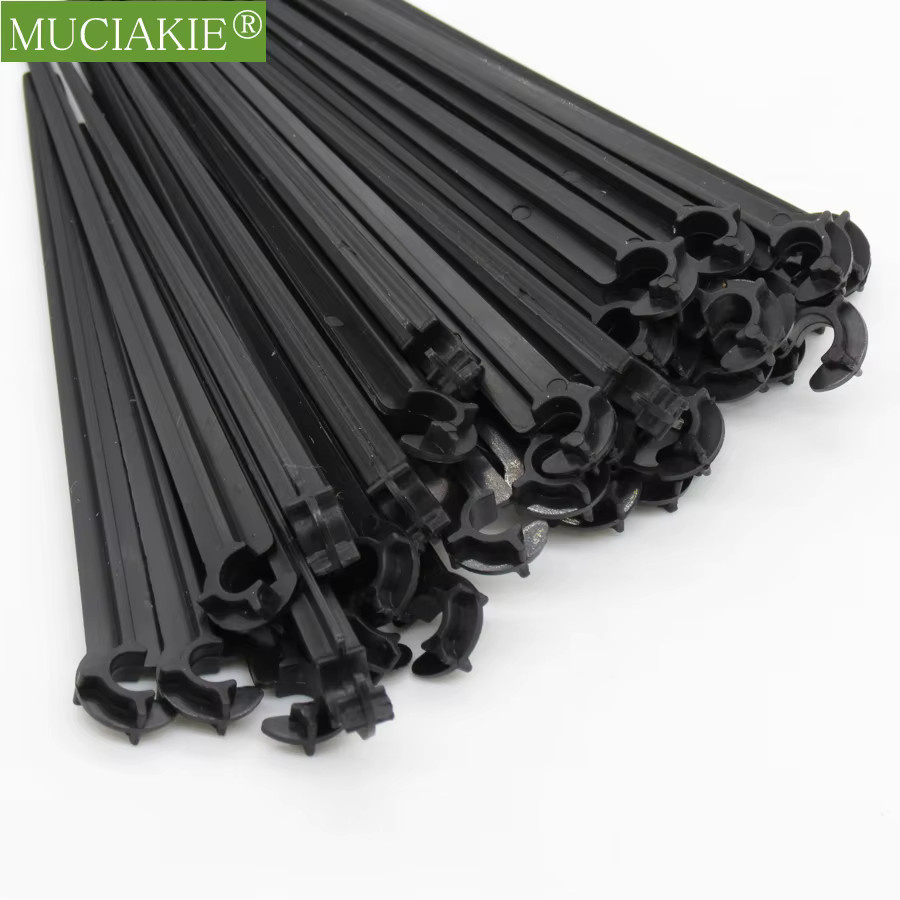 100 Stück Kunststoff Stützhalter für Bewässerungsarmaturen aus schwarzem PVC, 11 cm und 20 cm, mit festem Einsatz für 4/7 mm Schlauchrohre - Bild 3