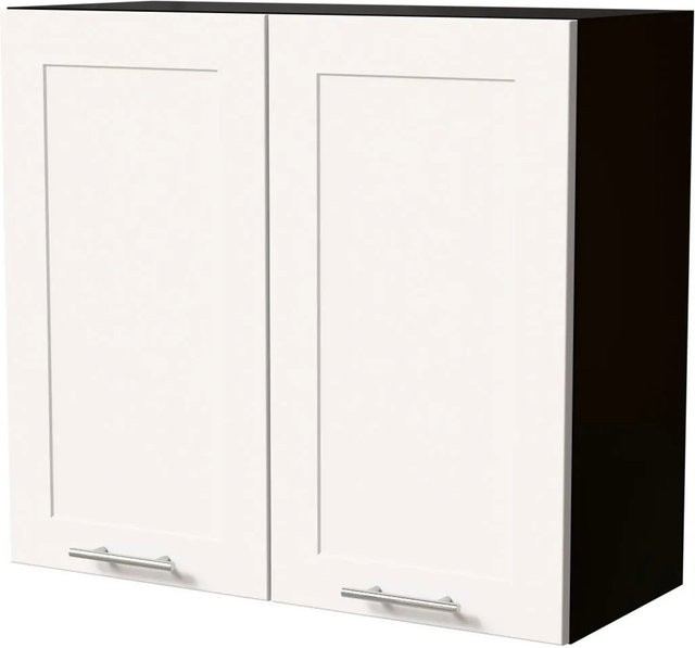 Feldmann-Wohnen Hängeschrank Oslo Küchenschrank mit Soft-Close-Türen in Schwarz und Weiß Matt, B/T/H: 80 x 32,5 x 72 cm - Bild 1