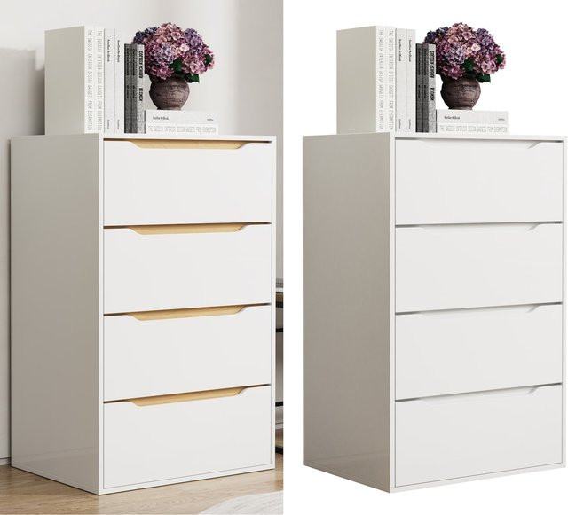 VCM Holz Kommode Malira XL als Sideboard oder Nachttisch mit Schubladen, H x B x T: 102 x 65 x 48 cm - Bild 1