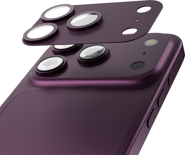 Etteri Rückkamera-Schutzfolie aus gehärtetem Glas für Apple iPhone 18 Pro in Weinrot - Bild 1