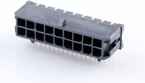 Molex Einbau-Stiftleiste Standard 18-polig in Schwarz mit Goldkontakten, Rastermaß: 3,00 mm - Bild 1