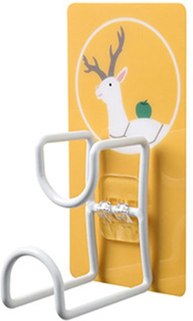 CosyHome Wandhaken aus Edelstahl mit Cartoon-Design, wasserdicht und selbstklebend, Farbe: Weiß - Bild 1