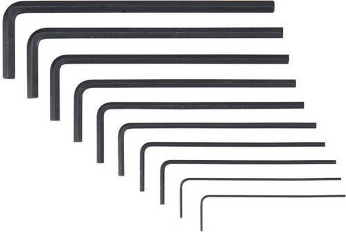 Donau Elektronik Innen-Sechskant Winkelschraubendreher-Set aus Stahl in Schwarz mit den Größen 0.028 Zoll, 0.035 Zoll, 0.05 Zoll, 1/16 Zoll, 5/64 Zoll und 3/32 Zoll - Bild 1