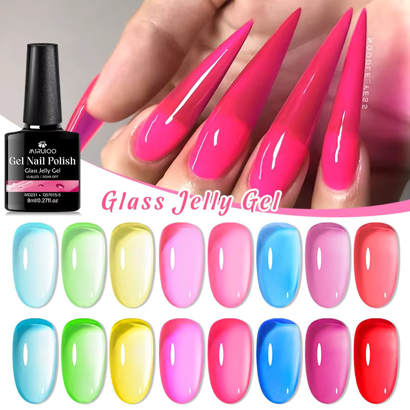 MSRUIOO Nagellack Gel, Blut Rot, Glänzend, 8 ml - Bild 2
