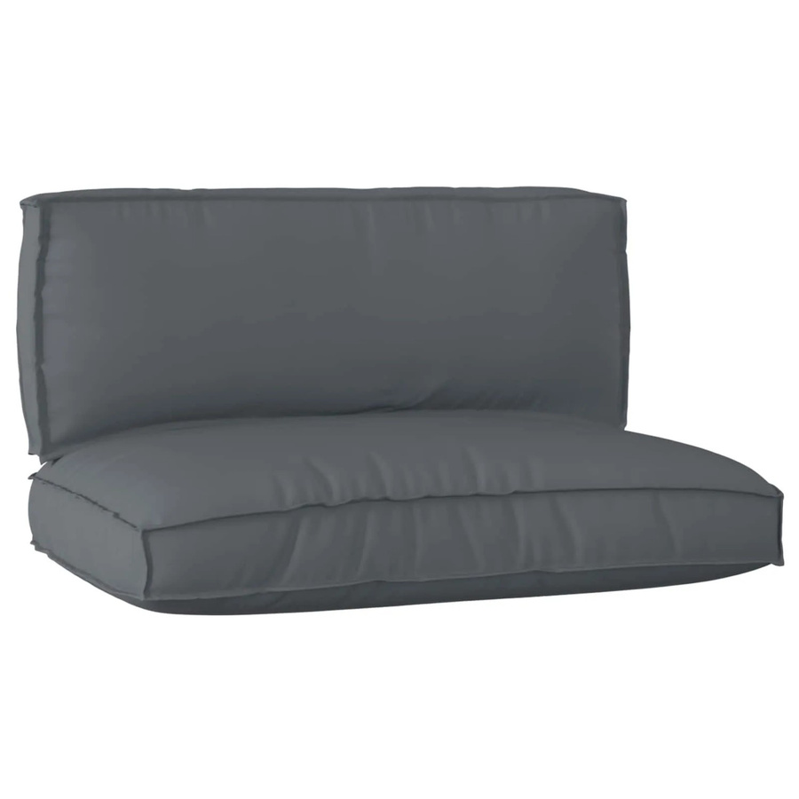 vidaXL Palettenkissenset 2 Stück Anthrazit aus wasserabweisendem Oxford-Polyester, B/T/H: 120 x 80 x 12 cm - Bild 2