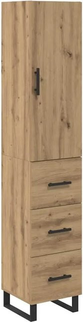 vidaXL Highboard Artisan-Eiche in Braun aus Holzwerkstoff, B/T/H: 34,5 x 34 x 180 cm - Bild 1