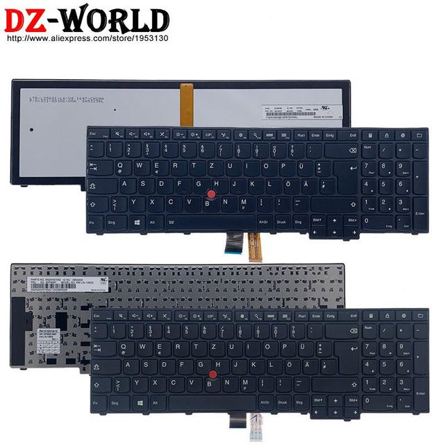 Lenovo Tastatur mit Hintergrundbeleuchtung in Schwarz für ThinkPad T540P W540 W541 T550 W550S T560 P50S L540 L560 E531 E540 DE Layout - Bild 1
