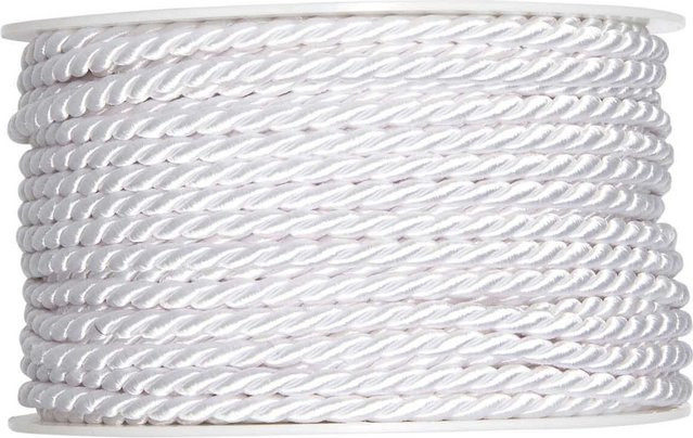 Halbach Kordel 4mm in Weiß aus Acetat, Baumwolle und Polyester, 5m Länge - Bild 1