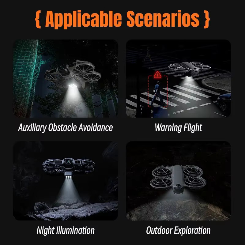 DJI NEO 2 Zubehör Wiederaufladbare Suchscheinwerfer Nachtlicht Beleuchtung Lampe in Grau - Bild 2