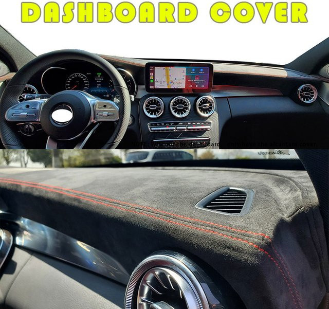 LS AUTO Armaturenbrett Abdeckung aus Alcantara für Mercedes-Benz C-Klasse C200 C180 C260 C300 und GLC 2016–2020 Matte Schutzmatte DIY - Bild 1