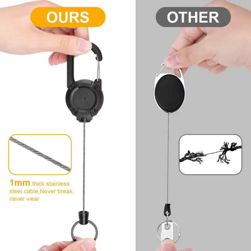 NPKDS Schlüsselanhänger, Karabiner, Ausweishalter, Clip-Rolle - Bild 2