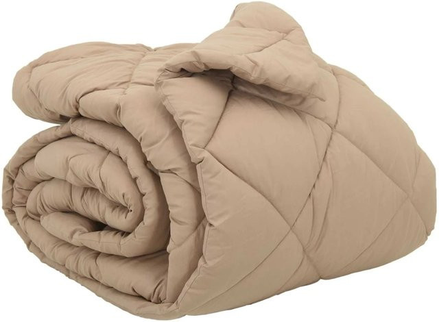 vidaXL Winterbettdecke aus Mikrofaser in Taupe, B/B: 220 x 260 cm - Bild 1
