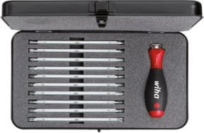 Wiha Wechselklingen-Set SYSTEM 6, 11-teilig, gemischt in Box, Schwarz-Rot-Mehrfarbig - Bild 1