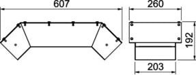 OBO Bettermann Etage fallend doppelt PLMR LFD B/T/H: 60,7 x 26,0 x 18,7 cm - Bild 1