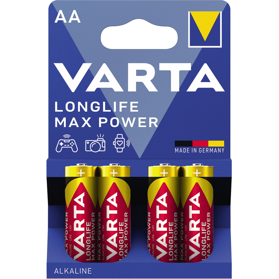 Varta Longlife Max Power AA Batterien, 4er Set, Alkali-Mangan, 2900 mAh, 1,5V - Bild 4