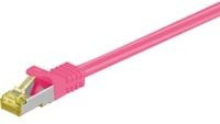 Goobay Patchkabel RJ-45 SFTP Cat 7 Ethernet LAN Kabel in Pink - Bild 1