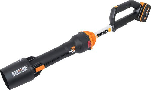 WORX Akku-Laubbläser PowerShare Set mit Akku und Ladegerät, schwarz-orange, max. Blasgeschwindigkeit 209 km/h - Bild 1