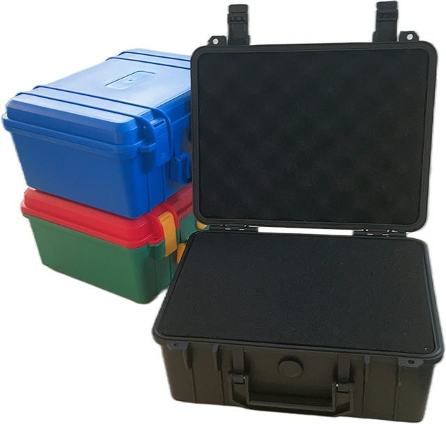 Wasserdichter Werkzeugkoffer in Schwarz als schlagfeste Sicherheitsschutzbox und Organizer für Hardware und Instrumente, B/T/H: 28,0 x 24,0 x 13,0 cm - Bild 1