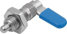 KIPP Sperrriegel M16x1,5 Form D mit Kappe und Mutter aus Edelstahl in Silber - Bild 1