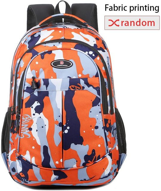 Wasserdichter Business-Laptop-Rucksack von Weft für 15,6 Zoll in Orange und Multicolour mit Air-Cushion-Gurt für Herren und Damen - Bild 1