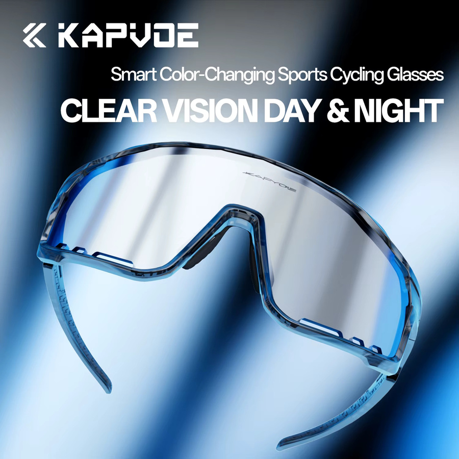KAPVOE Sportsonnenbrille, Herren, Vollrand, Photochrome, Kunststoff - Bild 3