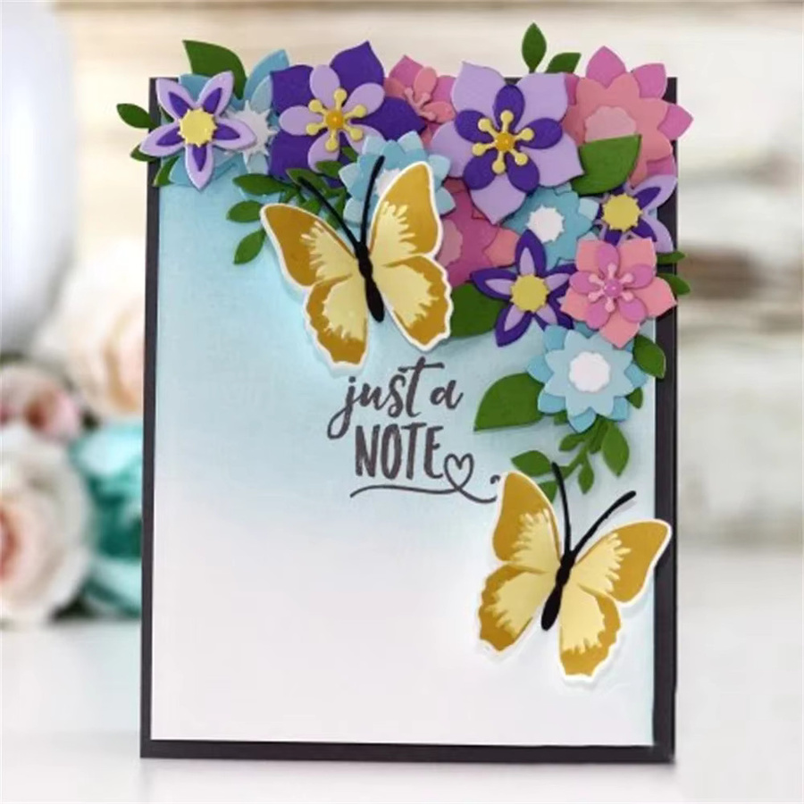 Metall Stanzformen mit Blumen und Rosen für DIY Scrapbooking und Kartenbasteln - Bild 2
