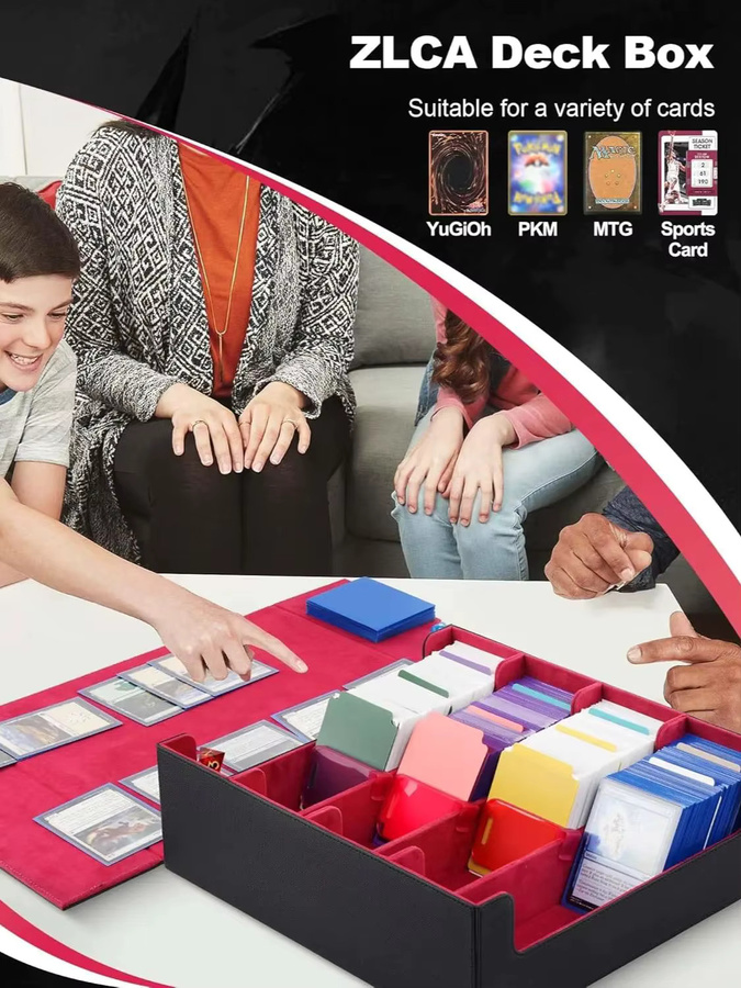 BANLOGA Kartenaufbewahrungsbox, PU-Leder-Kartenbox - Bild 2