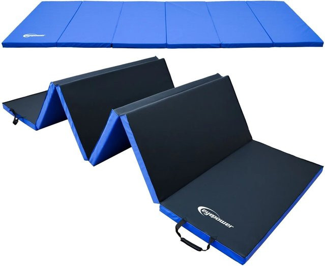 eyepower Klappbare Gymnastikmatte in Blau, B/T/H: 300 x 100 x 5 cm - Bild 1