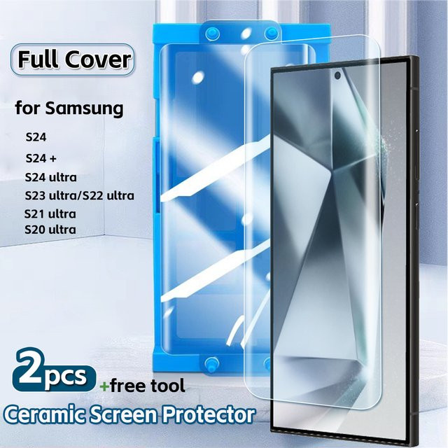 2er-Pack Keramikfolie Displayschutz für Samsung Galaxy S24, transparent - Bild 1