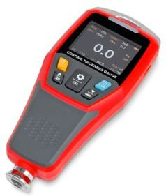 KERN Schichtdickenmessgerät JCT 100 Digital mit 3-farbiger LED-Anzeige, Messbereich bis 2000 µm, USB und Bluetooth in Schwarz-Rot - Bild 1