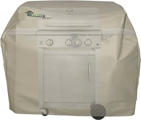 Mr. GARDENER Grillabdeckhaube aus Polyester, beige und transparent - Bild 1