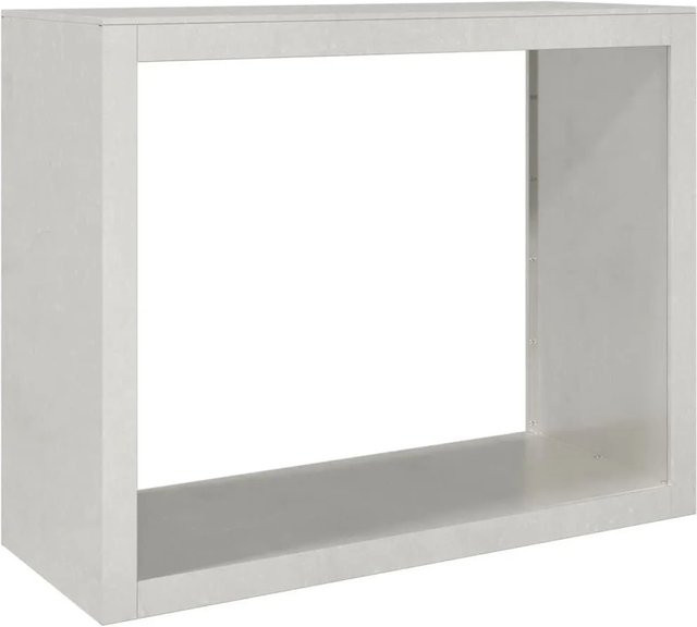 vidaXL Brennholzregal aus Edelstahl in Silber/Grau mit Rückwand, B/T/H: 100 x 40 x 80 cm - Bild 1