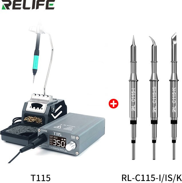 GVM T115 Lötstation mit C115 Spitze für schnelle Heizung und konstante Temperatur bei Mikroelektronik-Reparaturen - Bild 1